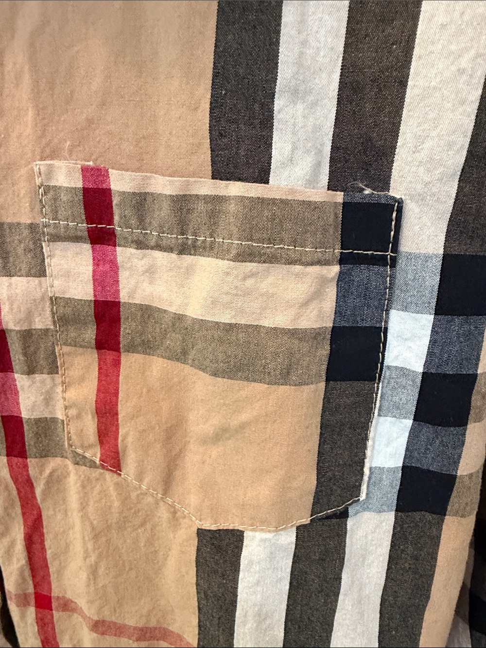Women’s Tan Plaid Button-Up Shirt - Picture 2 of 3